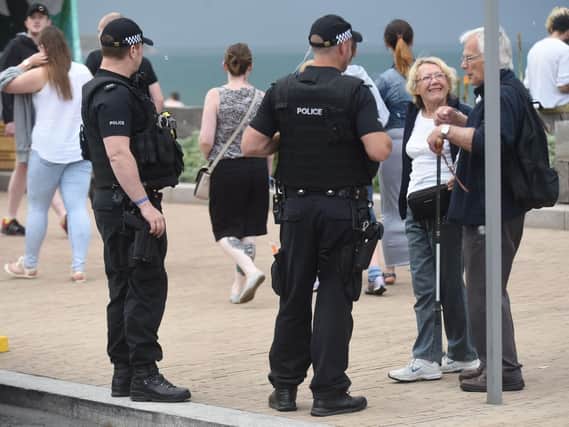 Armed police at last year's Sunderland Airshow.