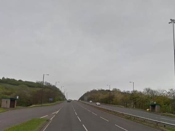 The bus pulled up near to Houghton Cut after a passenger became ill earlier today. Image copyright Google Maps.