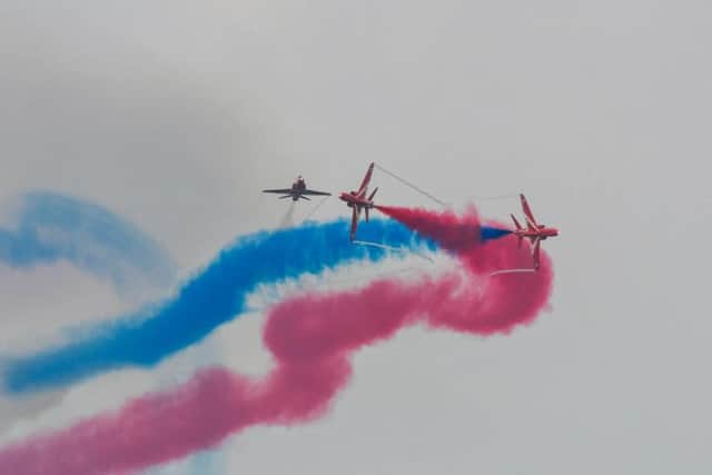 The Red Arrows at Friday night's Sunderland Airshow display.