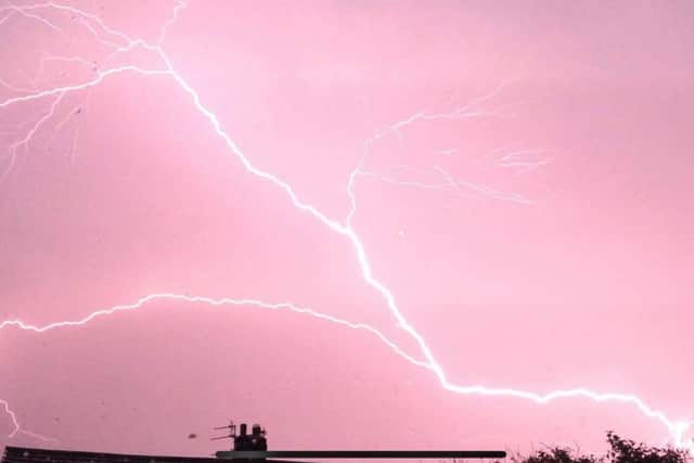 Daniel Jones sent us this snap of last night's lightning.