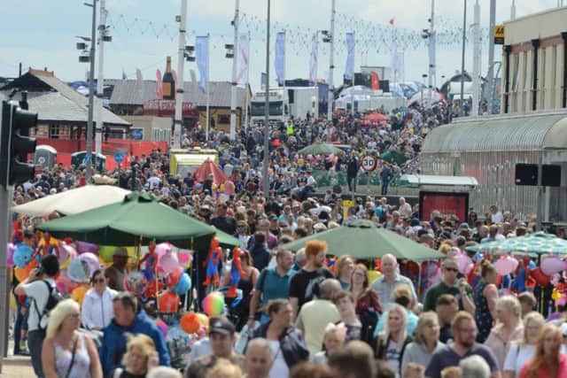 Crowds flock to Seaburn seafront this afternoon to watch the spectacular aerial displays during the second day of the Sunderland Airshow.