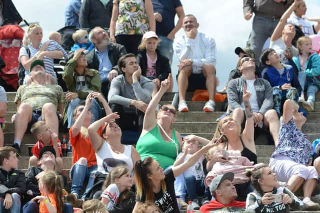 The day stayed largely dry for the crowds who flocked to the  seafront for the second day of the 30th anniversary Sunderland Airshow.
