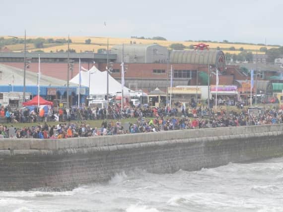 Decent crowds still turned out for the last day of Sunderland Airshow, despite the awful weather.