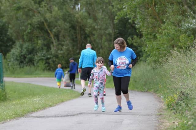 Clare and Olivia Lyncg will taking on the Joe's Pond Toddle. Picture by Ian Tate from Sunderland Strollers.