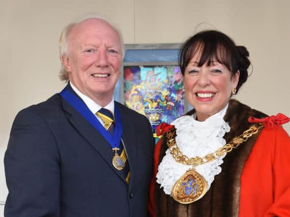 Mayor of Sunderland, Coun Lynda Scanlan, and consort Michael Horswill.