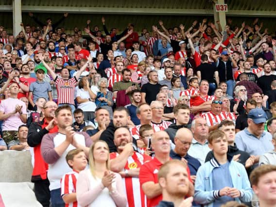 Sunderland fans watch on at the Stadium of Light.