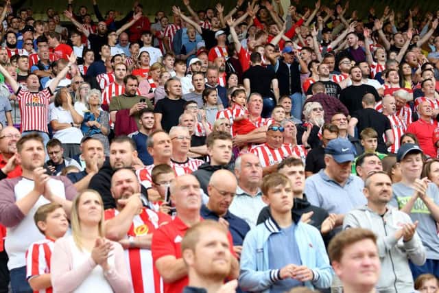 Sunderland supporters enjoy the 2-1 win over Charlton Athletic. Pictures by Frank Reid.