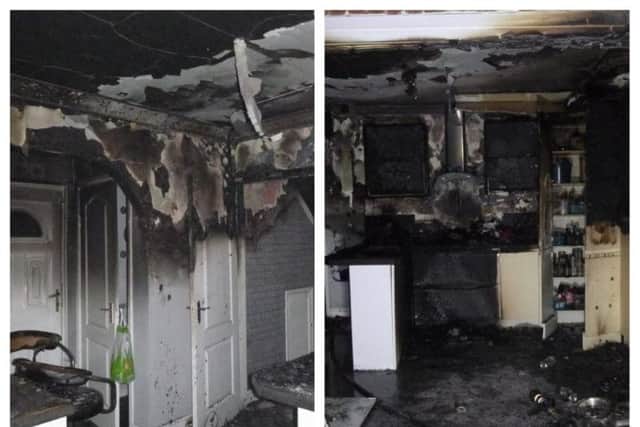 The damage last night. Pic: Tyne and Wear Fire and Rescue Service