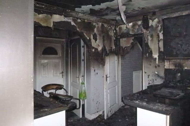 The fire was contained in the kitchen. Pic: Tyne and Wear Fire and Rescue Service