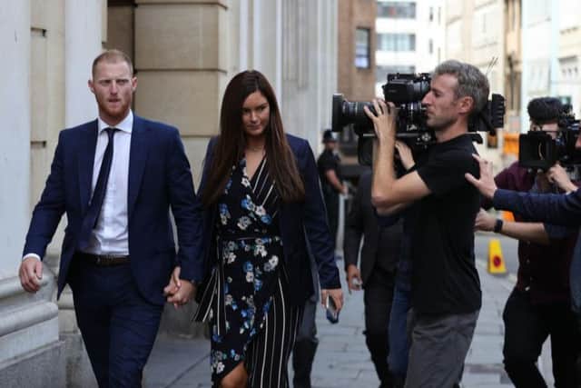 Stokes with wife Clare. Picture: PA.