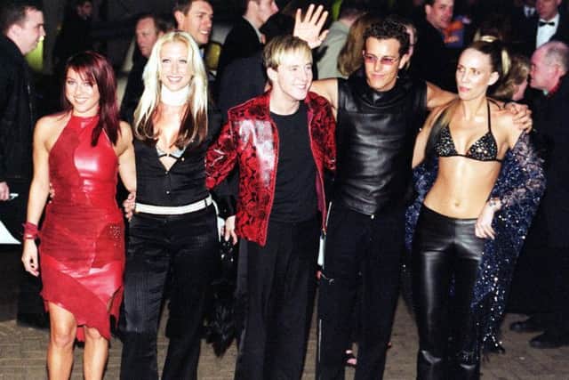 Lisa Scott-Lee, Faye Tozer, Ian Watkins, Lee Latchford-Evans and Claire Richards, pictured arriving at Earls Court in March 2000 for the Brit Awards.