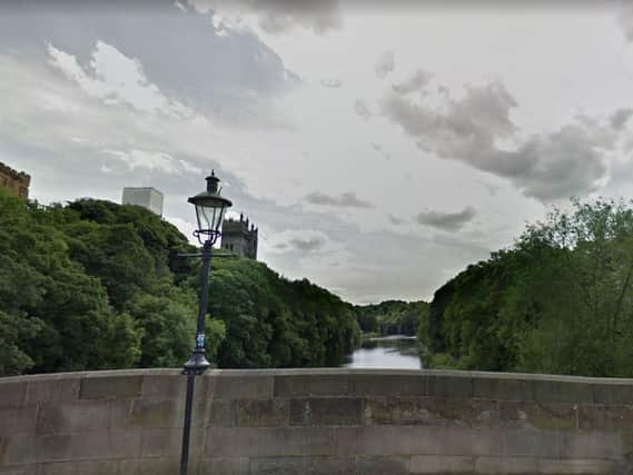A man's body was found in the River Wear close to Prebends Bridge, seen here from Framwellgate Bridge. Image copyright Google Maps.
