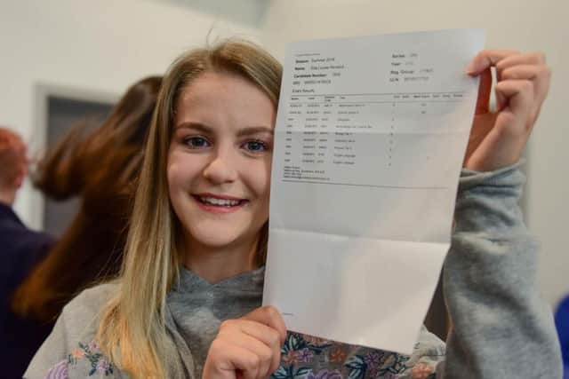 Ella Renwick is delighted with her grades.