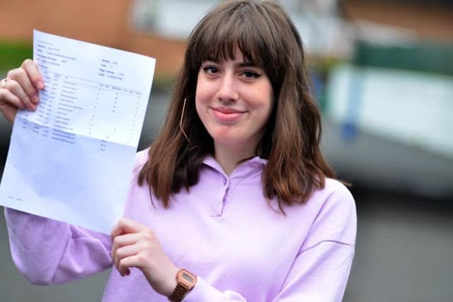 Ruby Johnston is happy with her great GCSE results at Thornhill Academy.