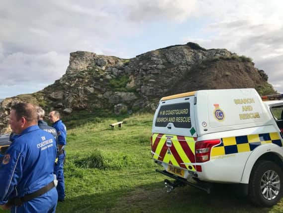 The scene on the clifftop this morning. Picture from Sunderland Coastguard Rescue Team