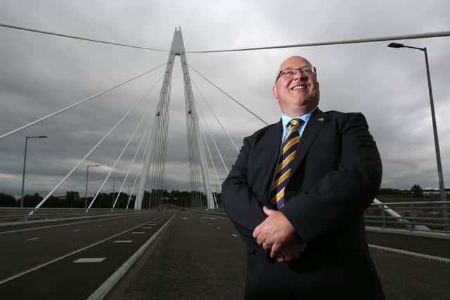 Official opening of the Northern Spire bridge to traffic. Sunderland Council Leader Graeme Miller. Picture: CHRIS BOOTH