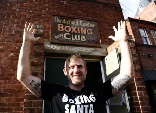 Olympic boxing bronze medal winner Tony Jeffries outside of Sunderland ABC Boxing Club.