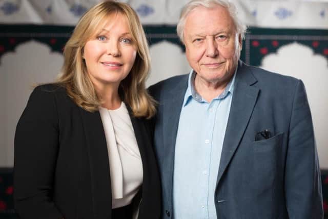 Kirsty Young with Sir David Attenborough, who she described as one of her favourite Desert Island Discs castaways.