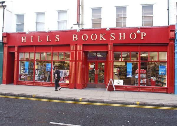 Hills Bookshop in Waterloo Place, Sunderland, just before it closed.