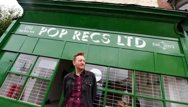 Dave Harper at the new Pop Recs in High Street West