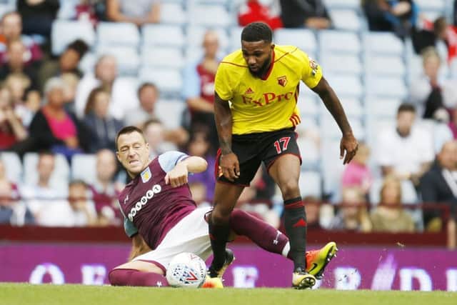 Jerome Sinclair in action for Watford.