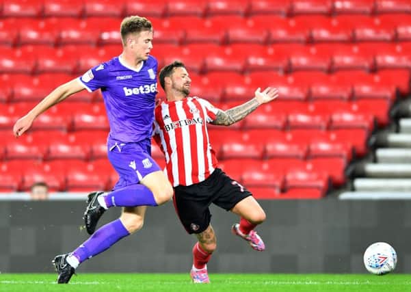 Chris Maguire in action against Stoke City U21s last night.