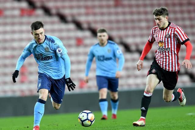 Action from the game between Sunderland U23s and Newcastle United at the Stadium of Light in March.