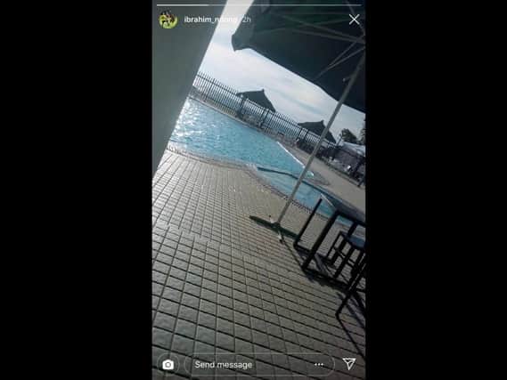 Didier Ndong posted this poolside picture on his Instagram story