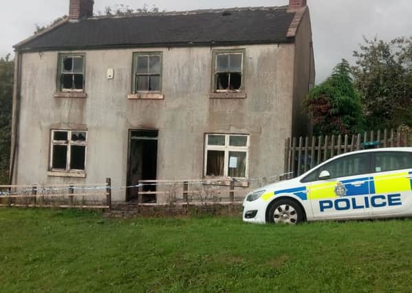 Police on the scene of the arson-hit house in Clappersgate, Easington Village, on the morning of Wednesday, August 22.