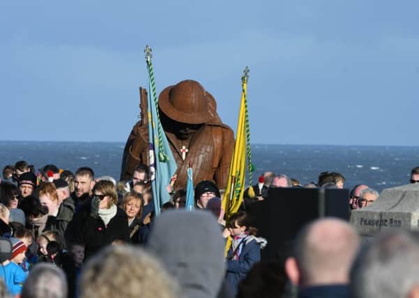 The Tommy statue, on the Terrace Green in Seaham, has provided the backdrop for events including last November's Remembrance Day ceremony.