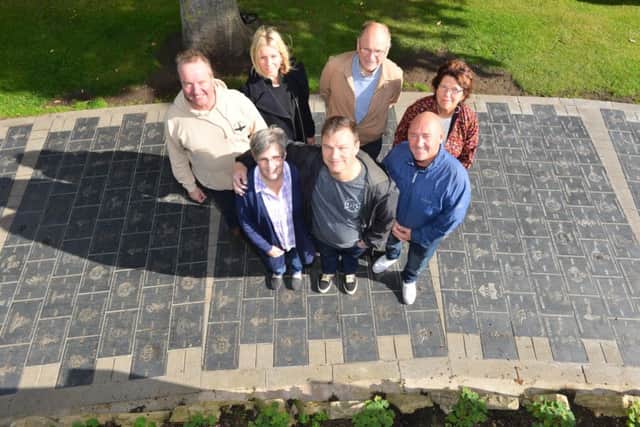 A family from Australia have bought a paving stone on the Veterans' Walk for family member veteran Ian Wayman, with wife Taryn Wayman.
Back from left organiser Tom Cuthbertson, cousin Claire Wayman, uncle Les Wayman, aunt Jackie Wayman and organiser Rob Deverson