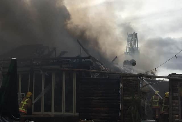 Firefighters tackle the blaze. Picture credit: Tyne and Wear Fire and Rescue Service