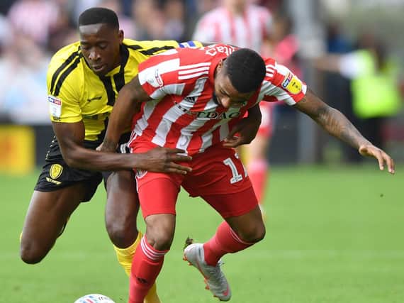 Jerome Sinclair started for Sunderland at Burton Albion.