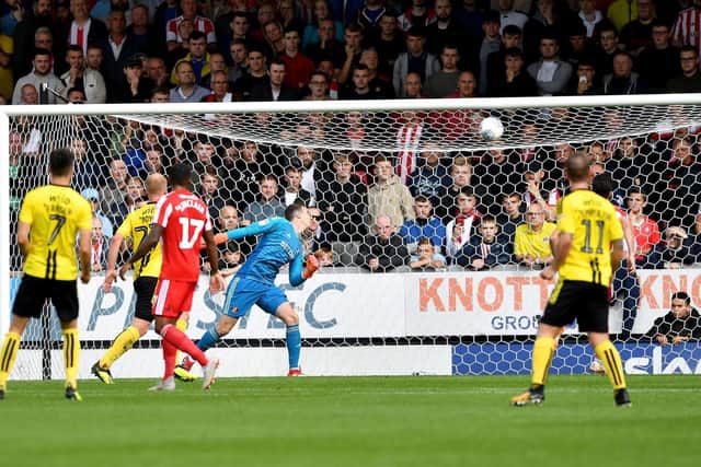 Burton score a second as Sunderland slip to defeat. Pictures by Frank Reid.