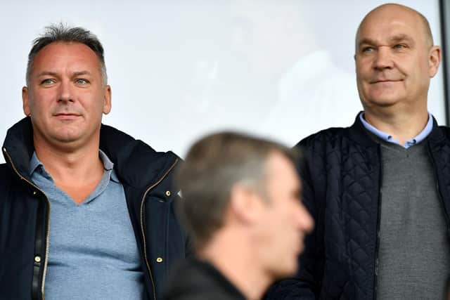 Stewart Donald watched the game from the away end at Burton Albion.