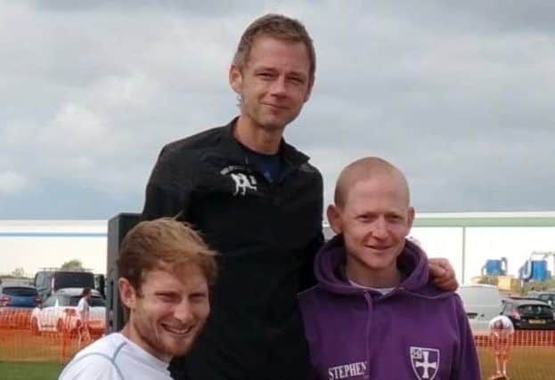 Kevin Jeffress tops the podium.