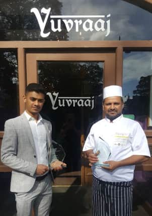 Sunderland Curry House of the Year winnerYuvraaj.
Owner Monie Hussain and chef Aklak Hussain.