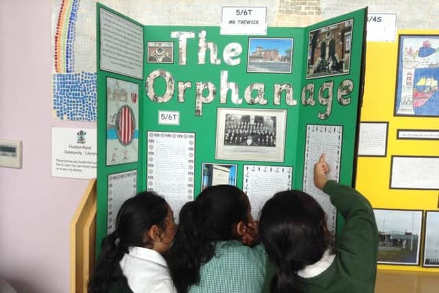The children's work has been used to create a hertiage display in the school.
