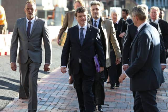 Gerard Batten arriving at Ukips Birmingham conference.