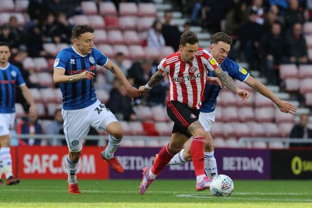 Sunderland's Chris Maguire in action against Rochdale in the sides' League One encounter at the Stadium of Light.
