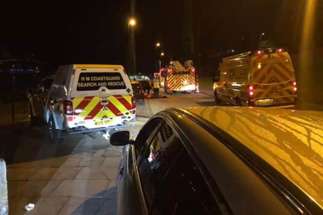 Emergency services were called to the incident in the early hours of this morning. Picture by Sunderland Coastguard Rescue Team