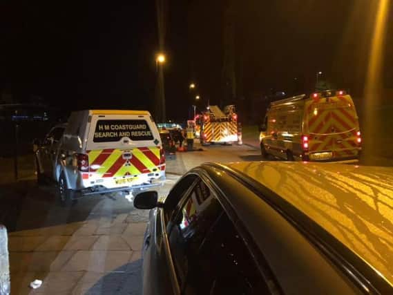Emergency services were called to the incident in the early hours of this morning. Picture by Sunderland Coastguard Rescue Team