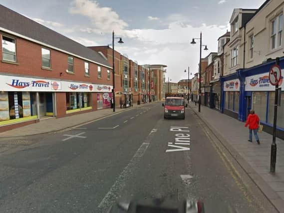 The assault happened near Hays Travel in Vine Place. Picture credit: Google