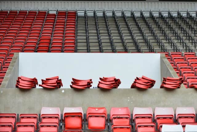 A recent seat renovation at the Stadium of Light.