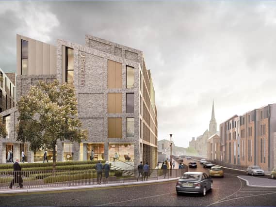 An image of how the Premier Inn could look as part of the Milburngate scheme if planners give it the go ahead.