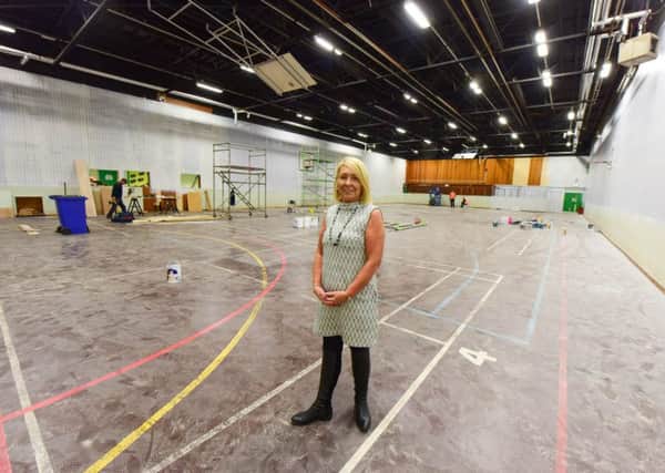Boldon CA manager Sue Topping in their sports hall which is being re-vamped.