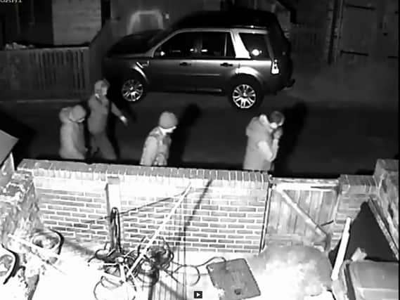 The CCTV footage of four men police would like to speak to.