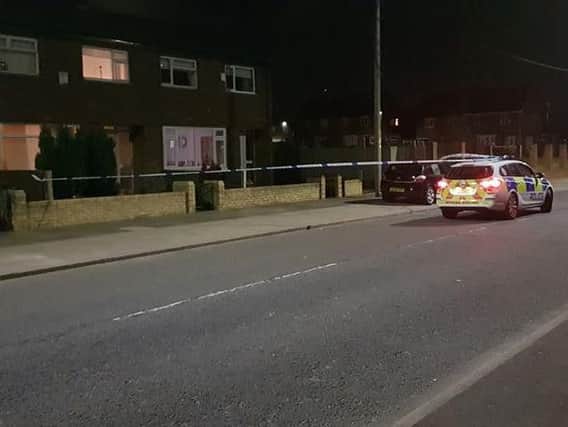Police on the scene in Fordfield Road on the Ford Estate in Sunderland.