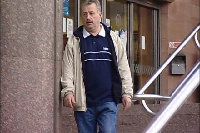 Scott Pritchard's father Fred Stacey pictured outside Newcastle Crown Court after no evidence was offered against him. He had been charged with murder after the death of his son.