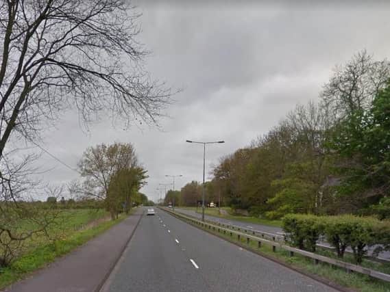The collision happened on the A167 on the outskirts of Durham. Image copyright Google Maps.